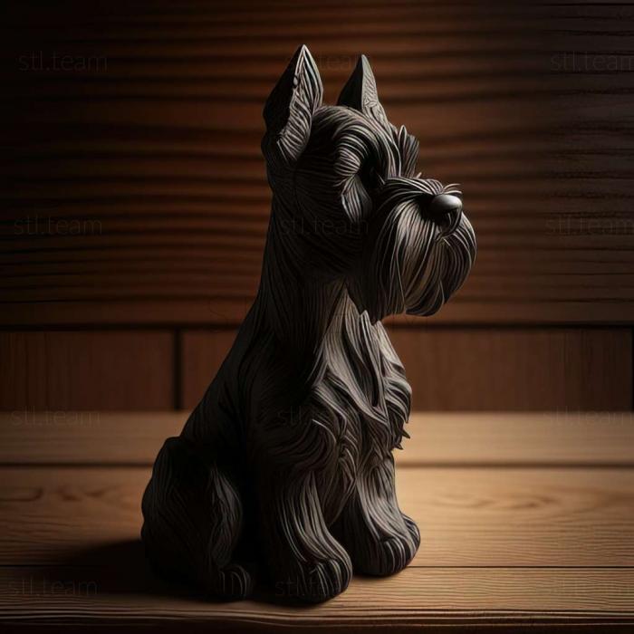 3D model Zwergschnauzer dog (STL)